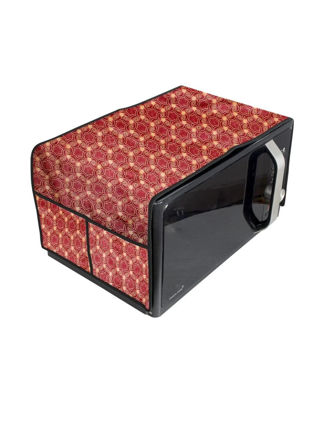 The Furnishing Tree Waterproof & Dustproof PVC Microwave Oven Top Cover with 4 Utility Pockets Frie