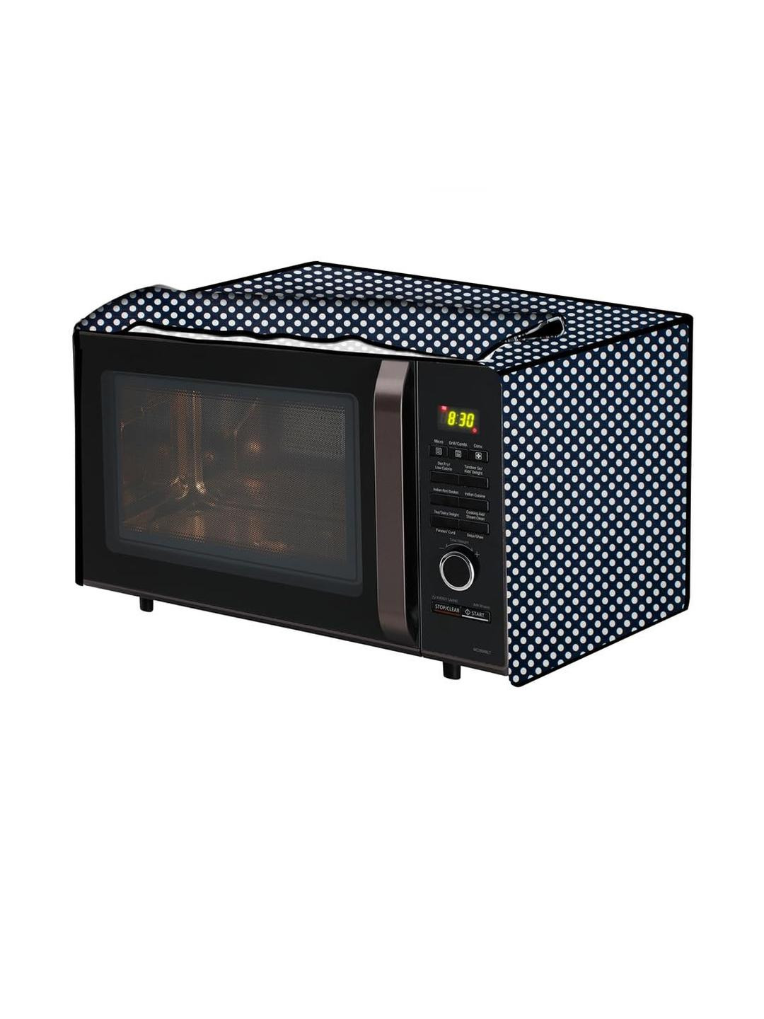 The Furnishing Tree PVC Waterproof Microwave Oven Cover Compatible for LG 21L MC2146BG Polka dot Pa