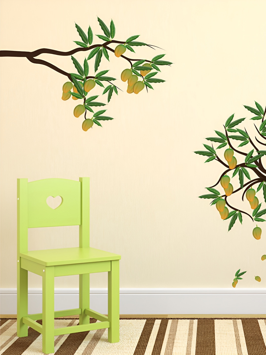 LANSTICK Green & Yellow Mango Tree Wallsticker