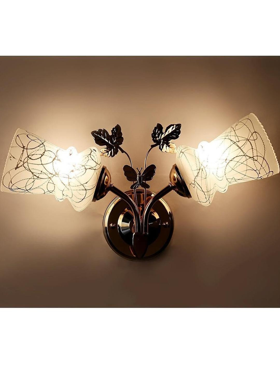 Somil Premium Designer Glass Wall / Night Lamp  Elegant & Stylish Dcor Accent for Modern Interiors, color-  White: Size:- 28 X 15 X 33.5 CM