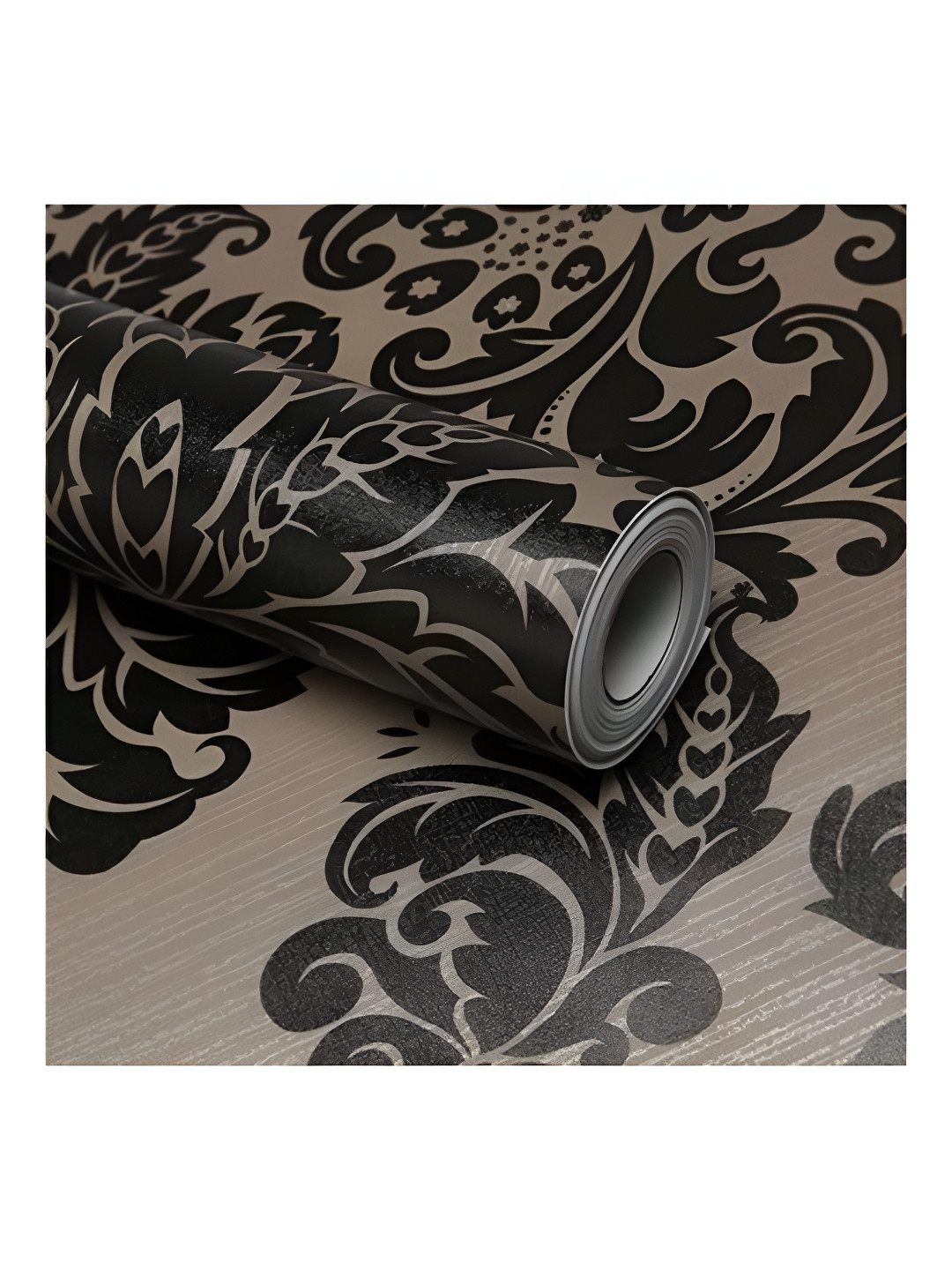 Aura Brown & Black Printed Self-Adhesive Wallpaper