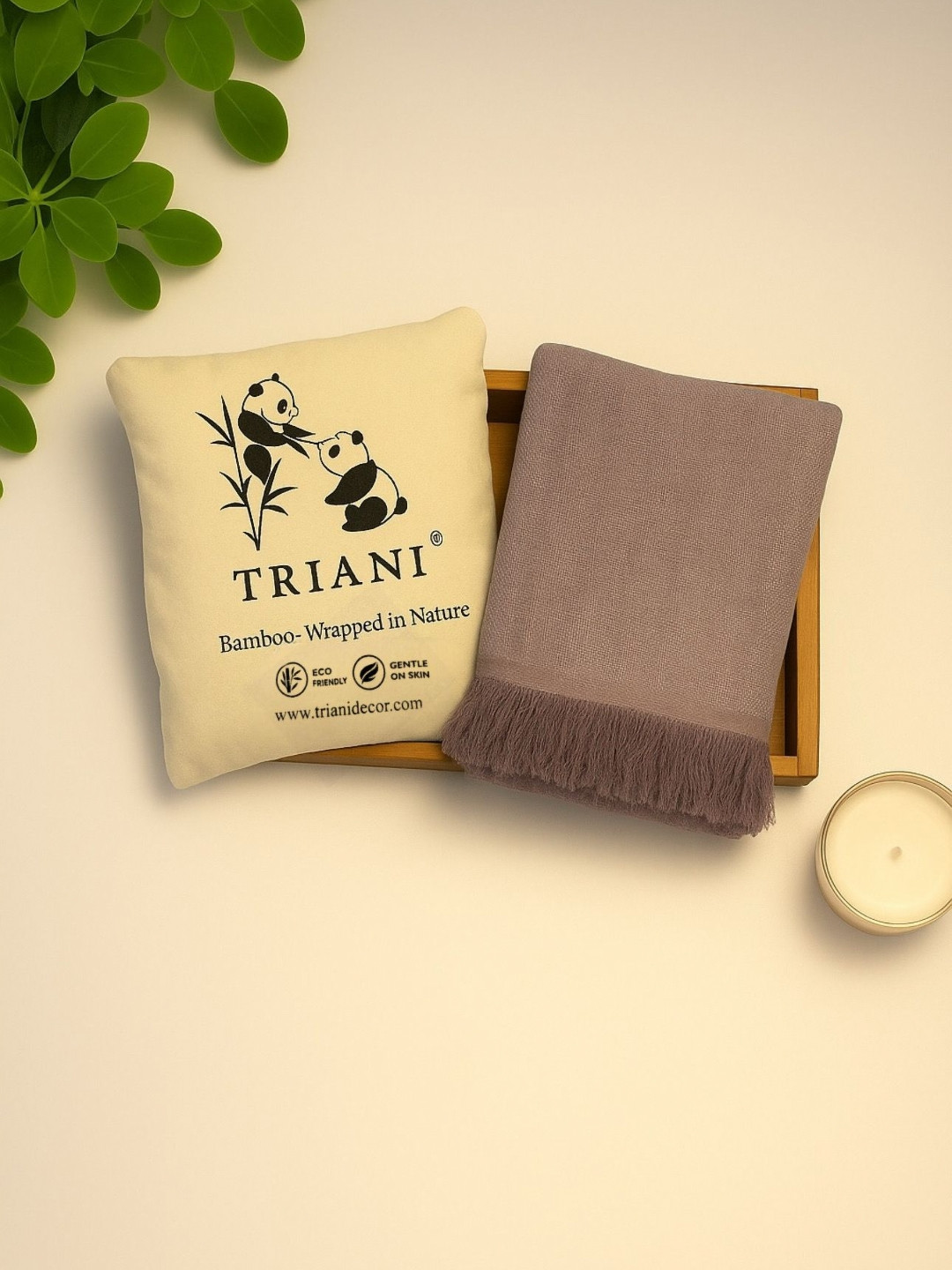 Triani Brown Bamboo 250 GSM Bath Towel