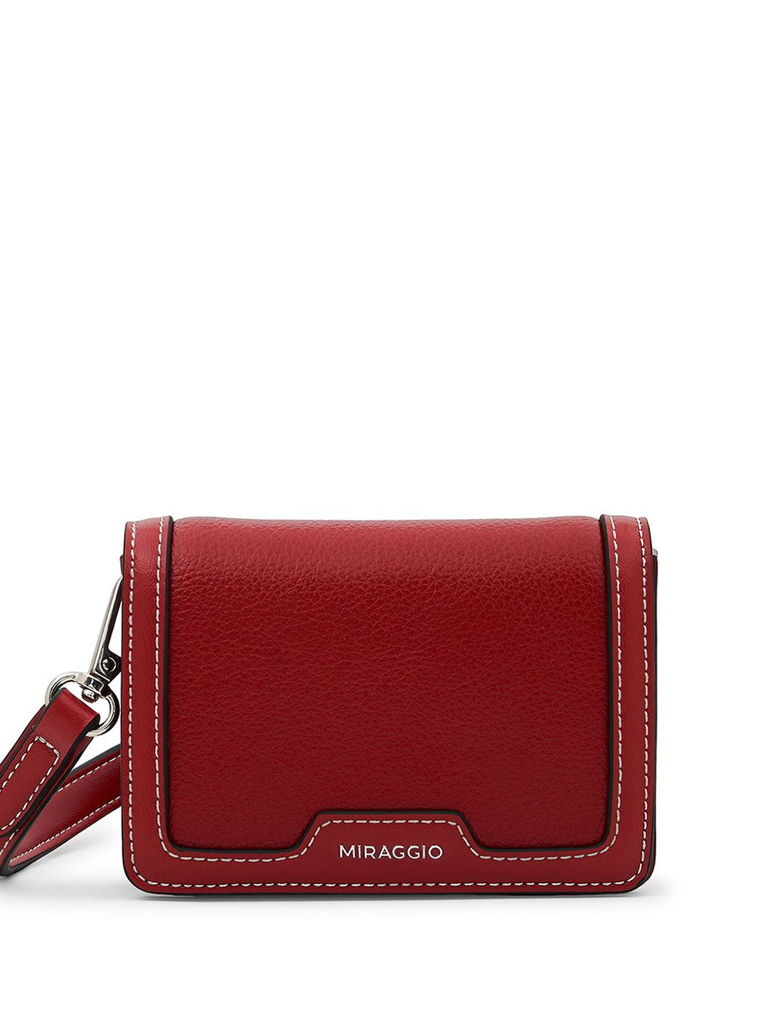 MIRAGGIO Solid Mini Sling Bag Wallet With Detachable Crossbody Strap