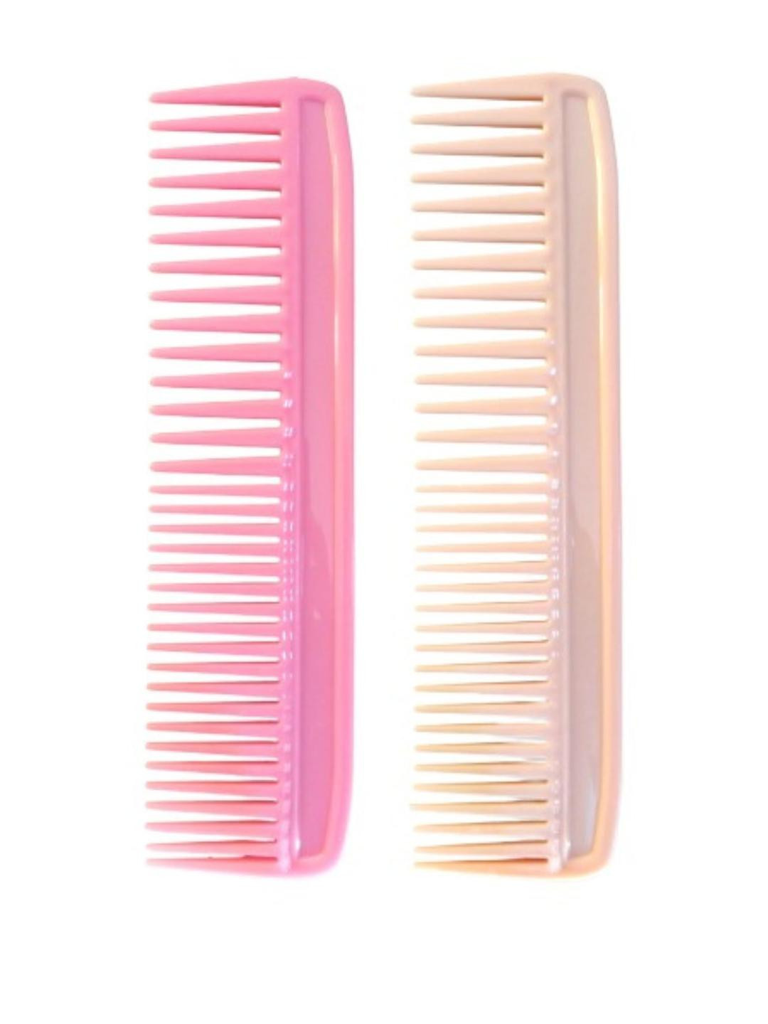 ARPANA BRIGHT 2 pink beige Dual Wide Teeth Hair Comb