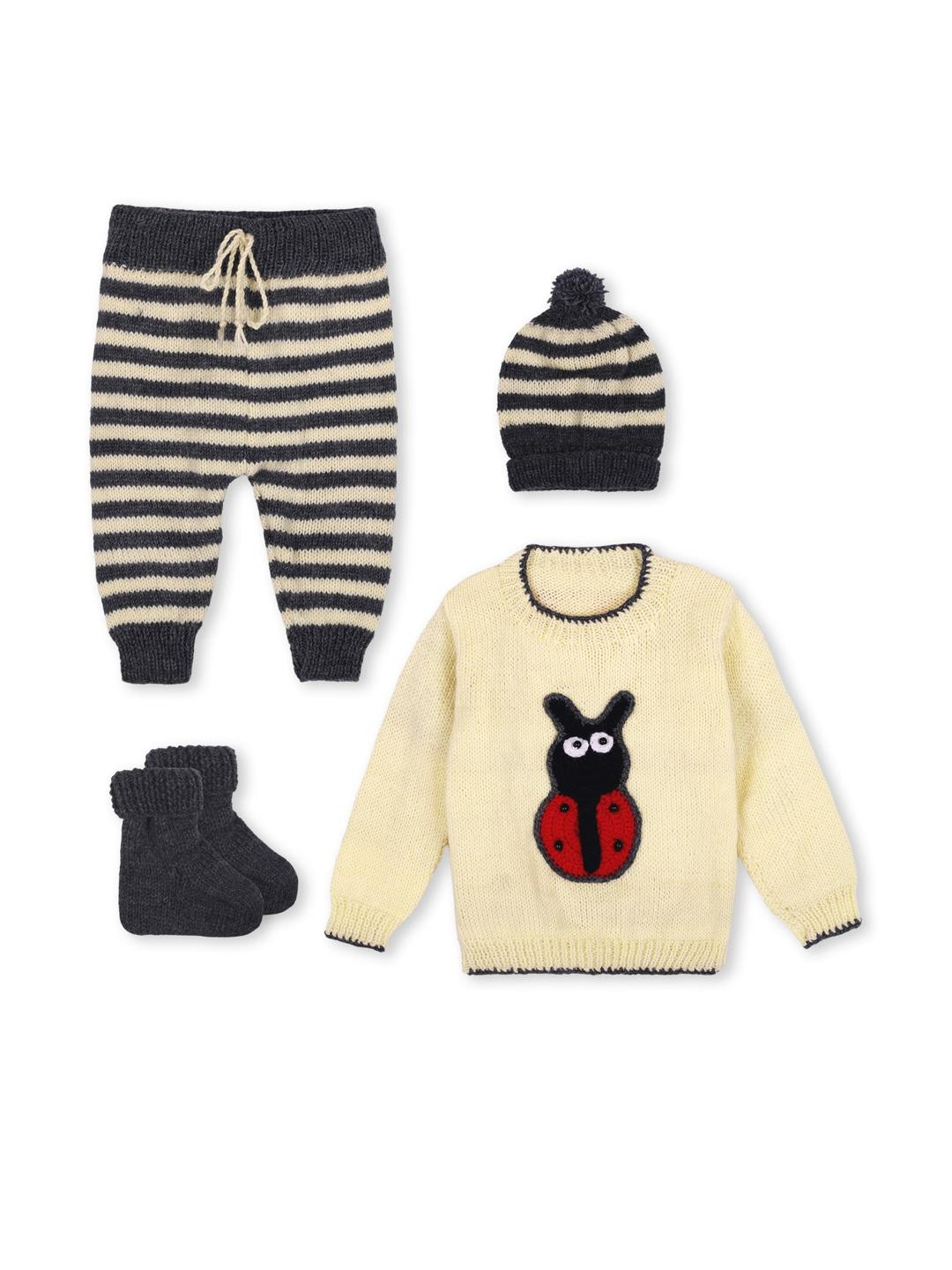 sahil collection Kids Beige Clothing Set