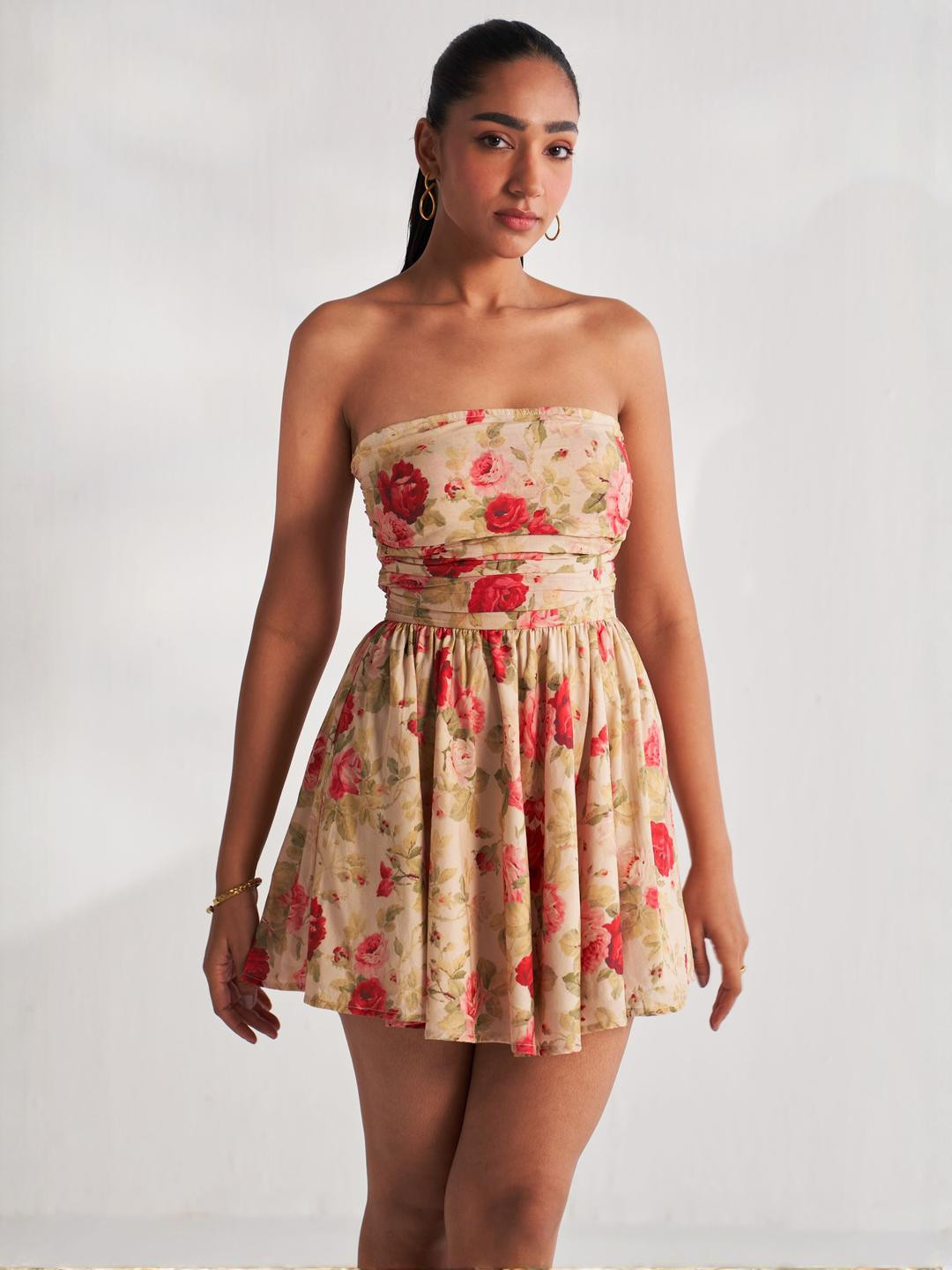 ROZE Floral Print Fit & Flare Dress