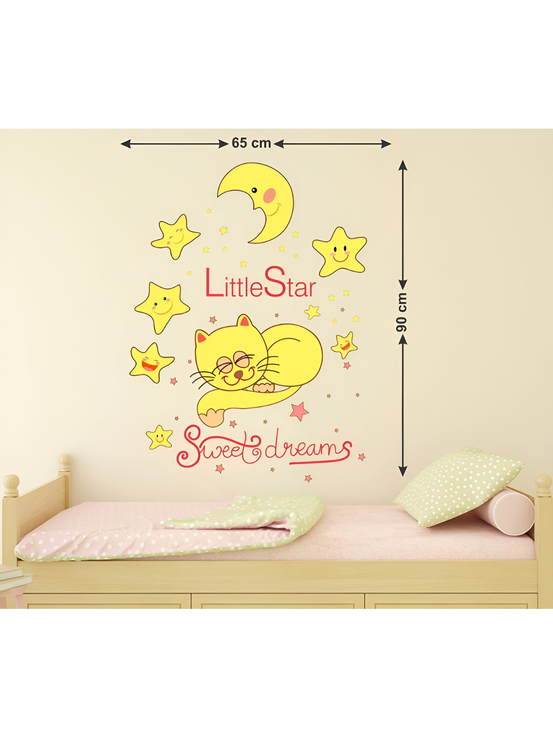 LANSTICK Yellow Splash-Proof Little Star Wall Sticker