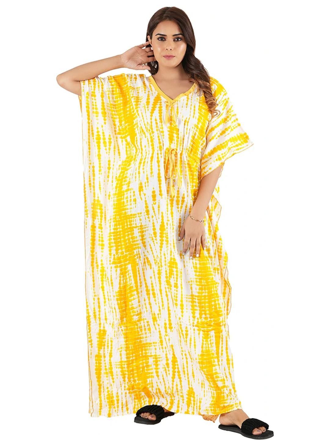 Gutthi Women Yellow Nightdress