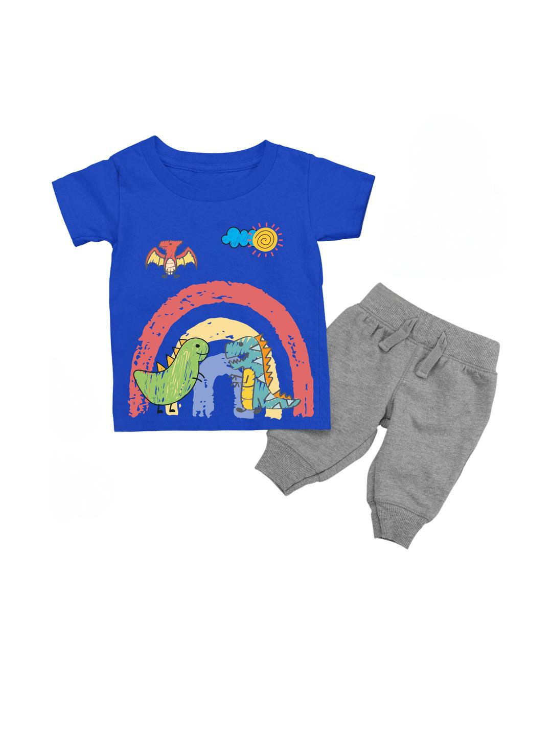 TeeSlix Boys Blue Tshirts