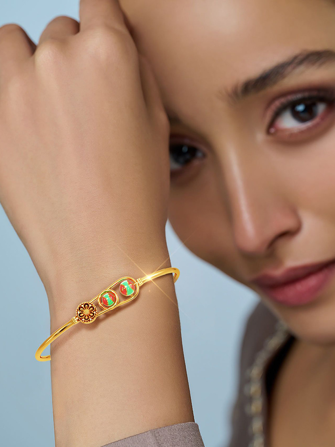 Joyalukkas Floral Gala Golden Bracelet