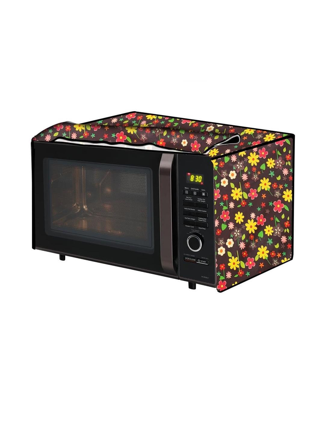 The Furnishing Tree PVC Waterproof Microwave Oven Cover Compatible for LG 28L MC2886BPUM miniFloral
