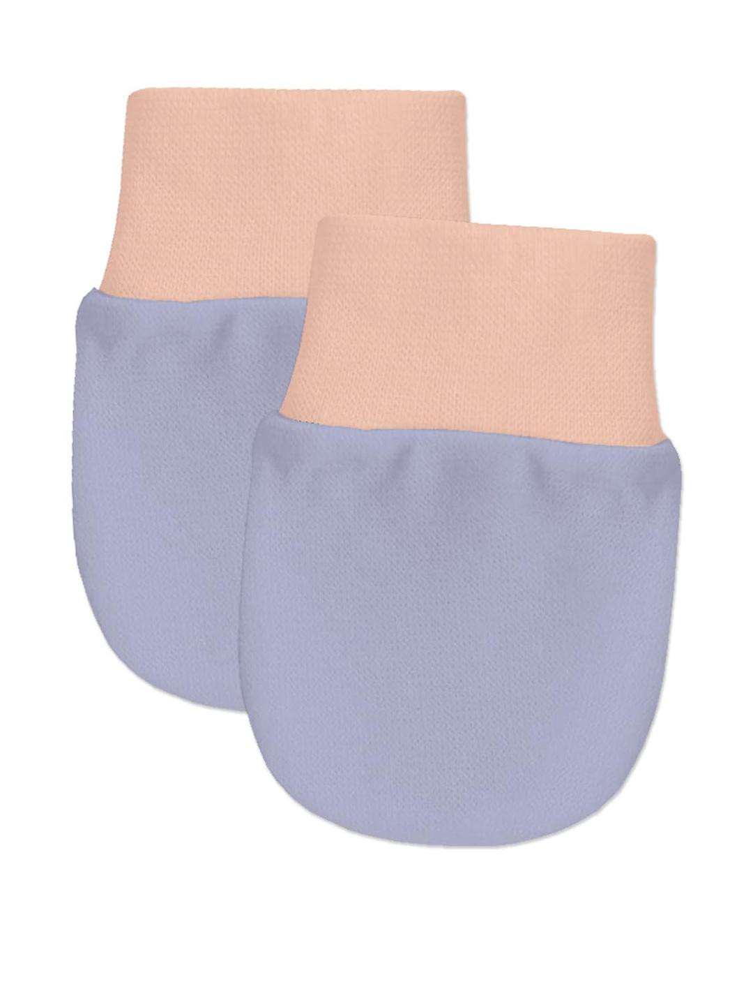 Adhigams Kids Grey Cotton 2 Pcs Hand Gloves With Gentle Elastic Thread Wristbands