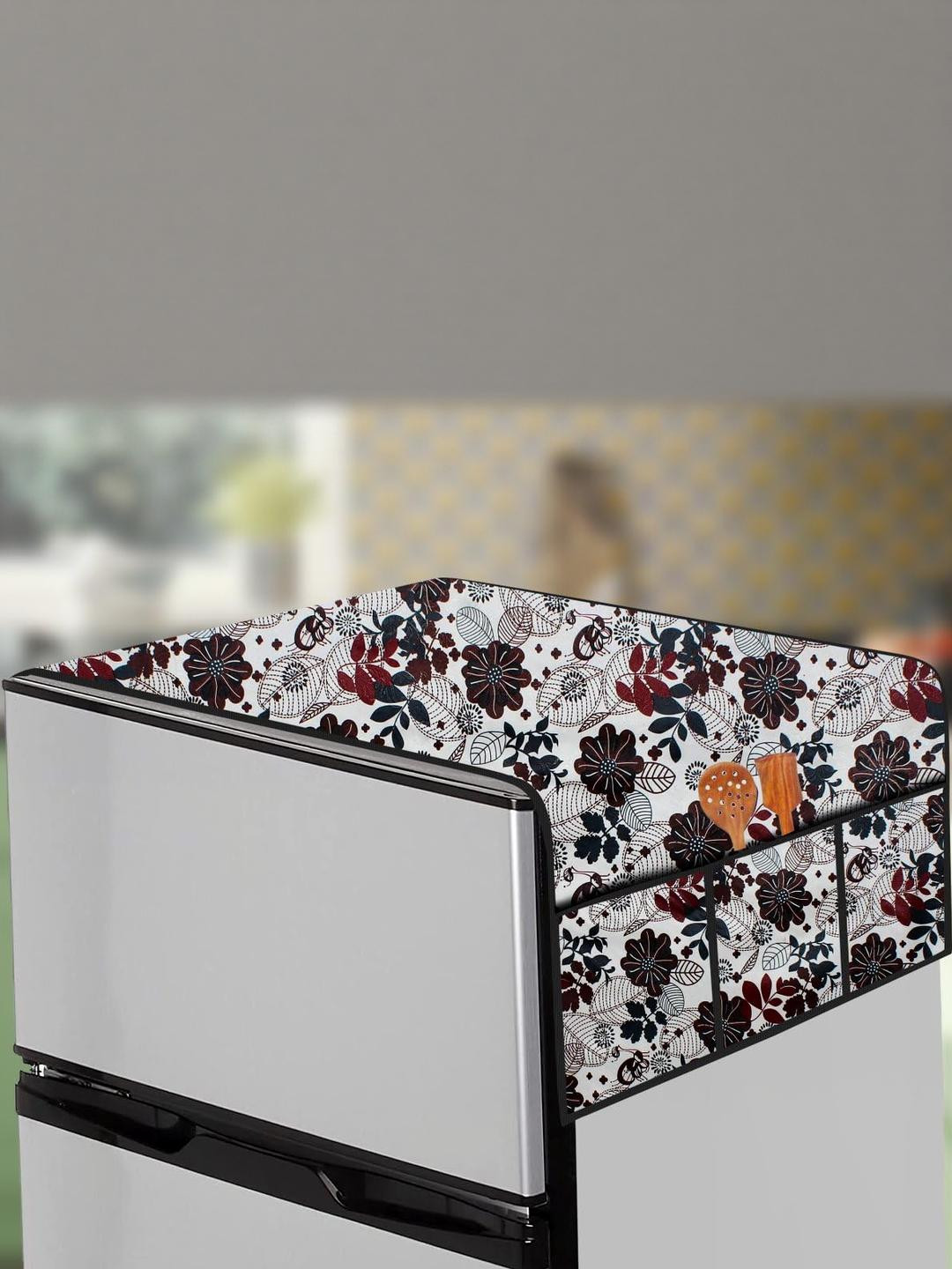The Furnishing Tree Cream Plastic Refrigerator Cover