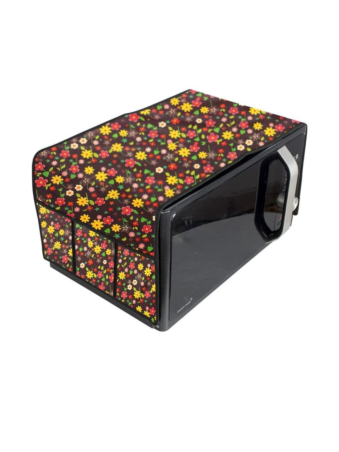 The Furnishing Tree Waterproof & Dustproof PVC Microwave Oven Top Cover with 6 Utility Pockets mini