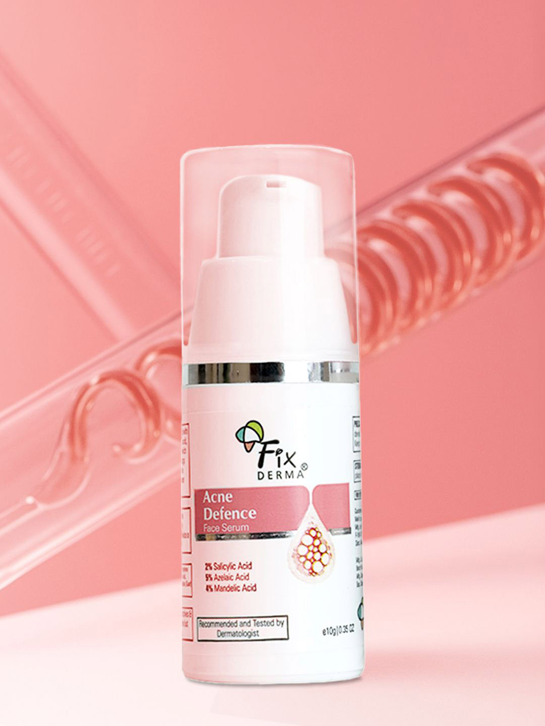 FIXDERMA Acne Defence Face Serum With 2% Salicylic Acid & 5% Azelaic Acid - 10ml