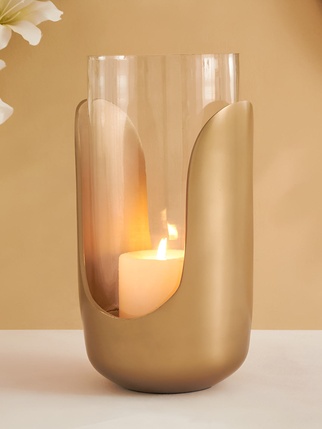 Home Centre Canova Althera Gold-Toned Candle Holder