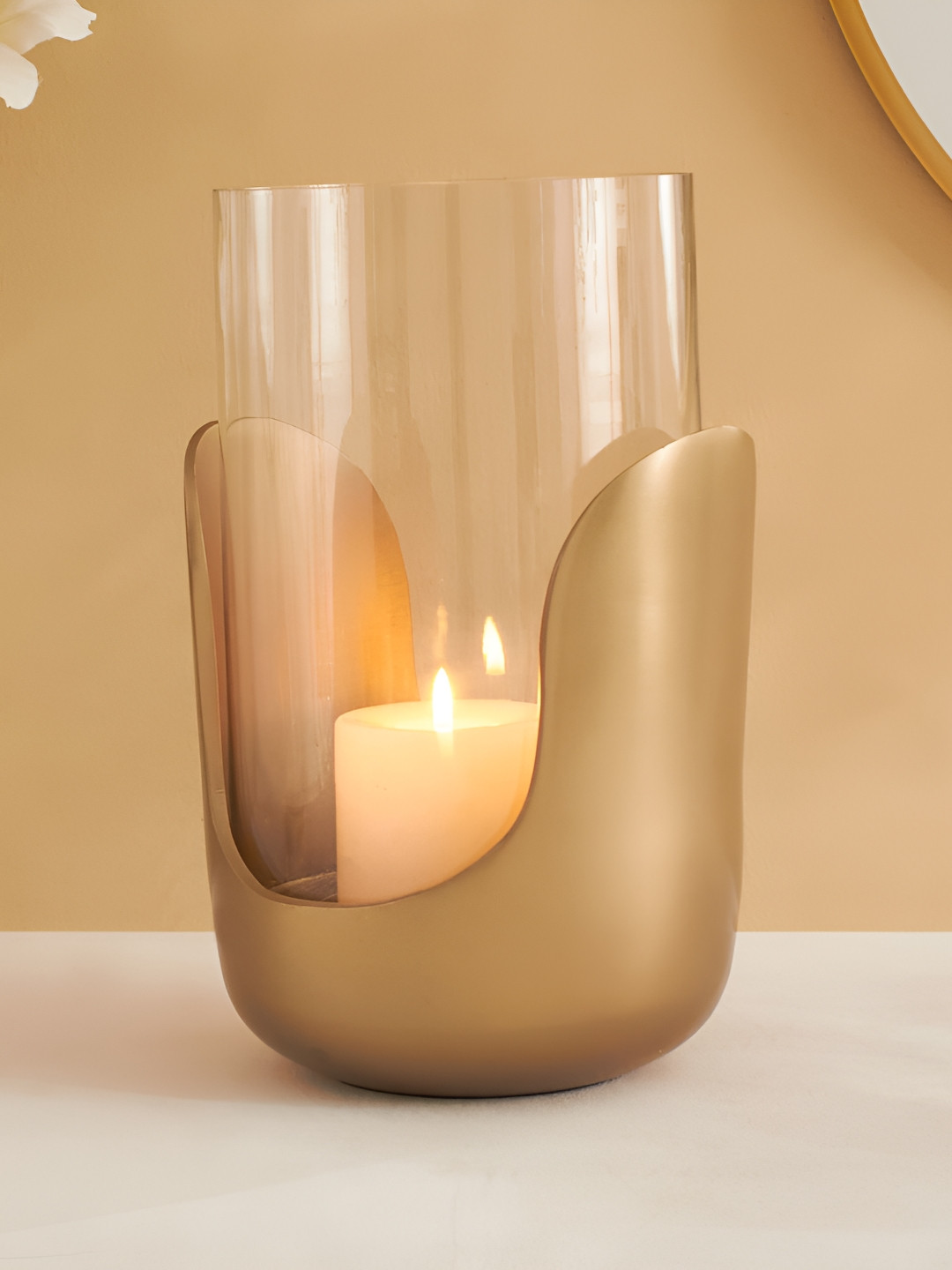Home Centre Canova Althera Gold-Toned Candle Holder