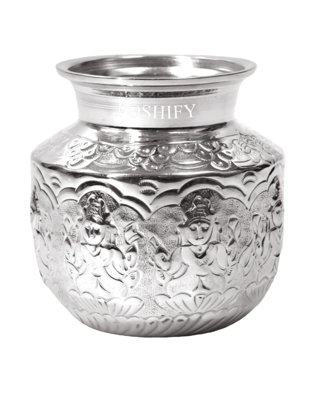 POSHIFY Pure German Silver Kalash / Chombu for Pooja