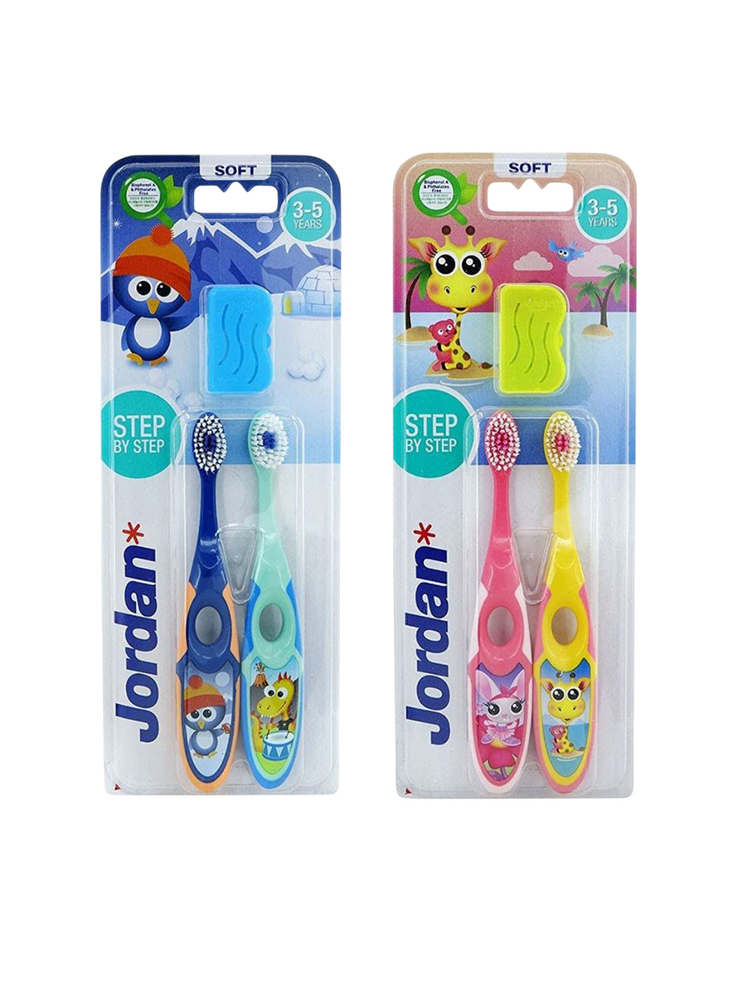 Jordan Kids Set Of 4 Soft Bristles Toothbrush