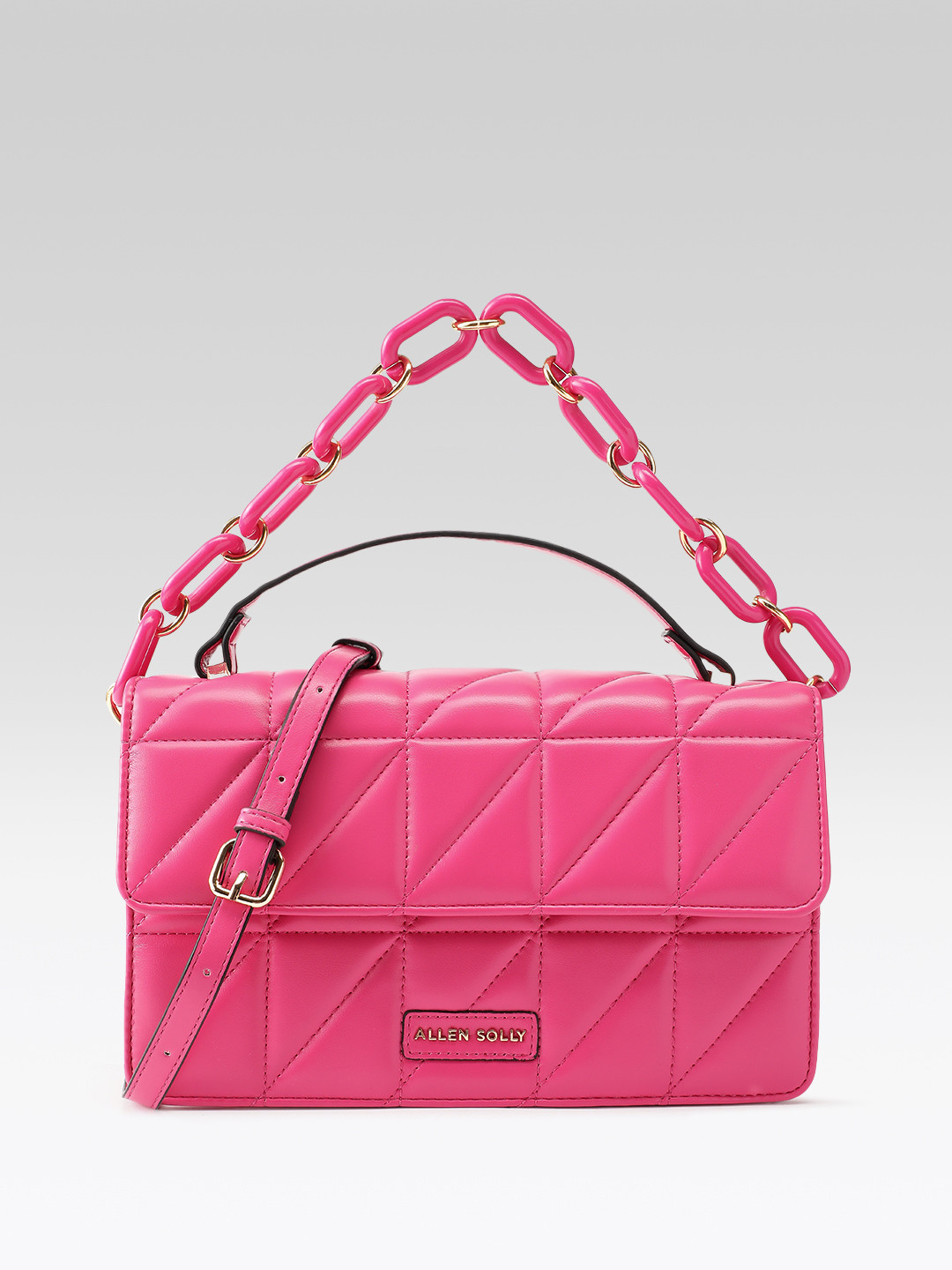 Allen Solly Quilted Structured Satchel Bag