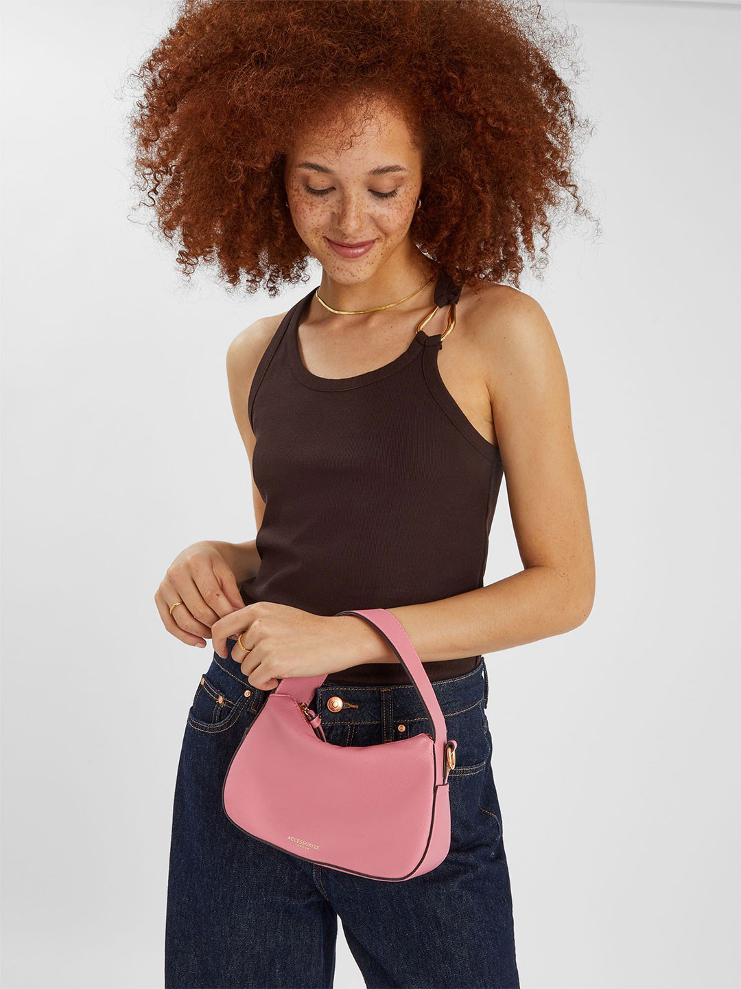 Accessorize London Women Curved Handheld Bag