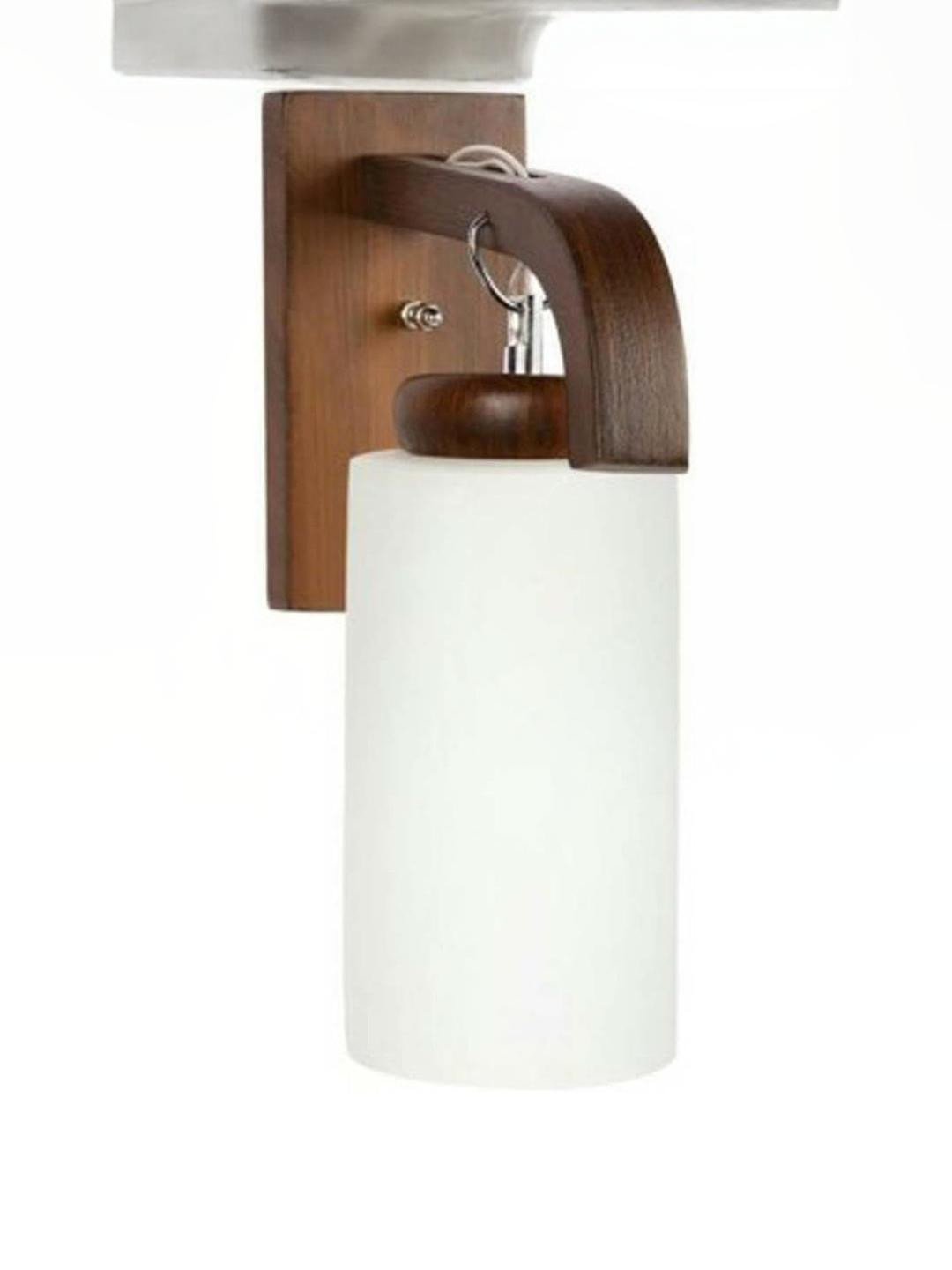 Somil Premium Designer Glass Wall / Night Lamp  Elegant & Stylish Dcor Accent for Modern Interiors, color- White, Size:- 16 X 29 X 28.5 CM