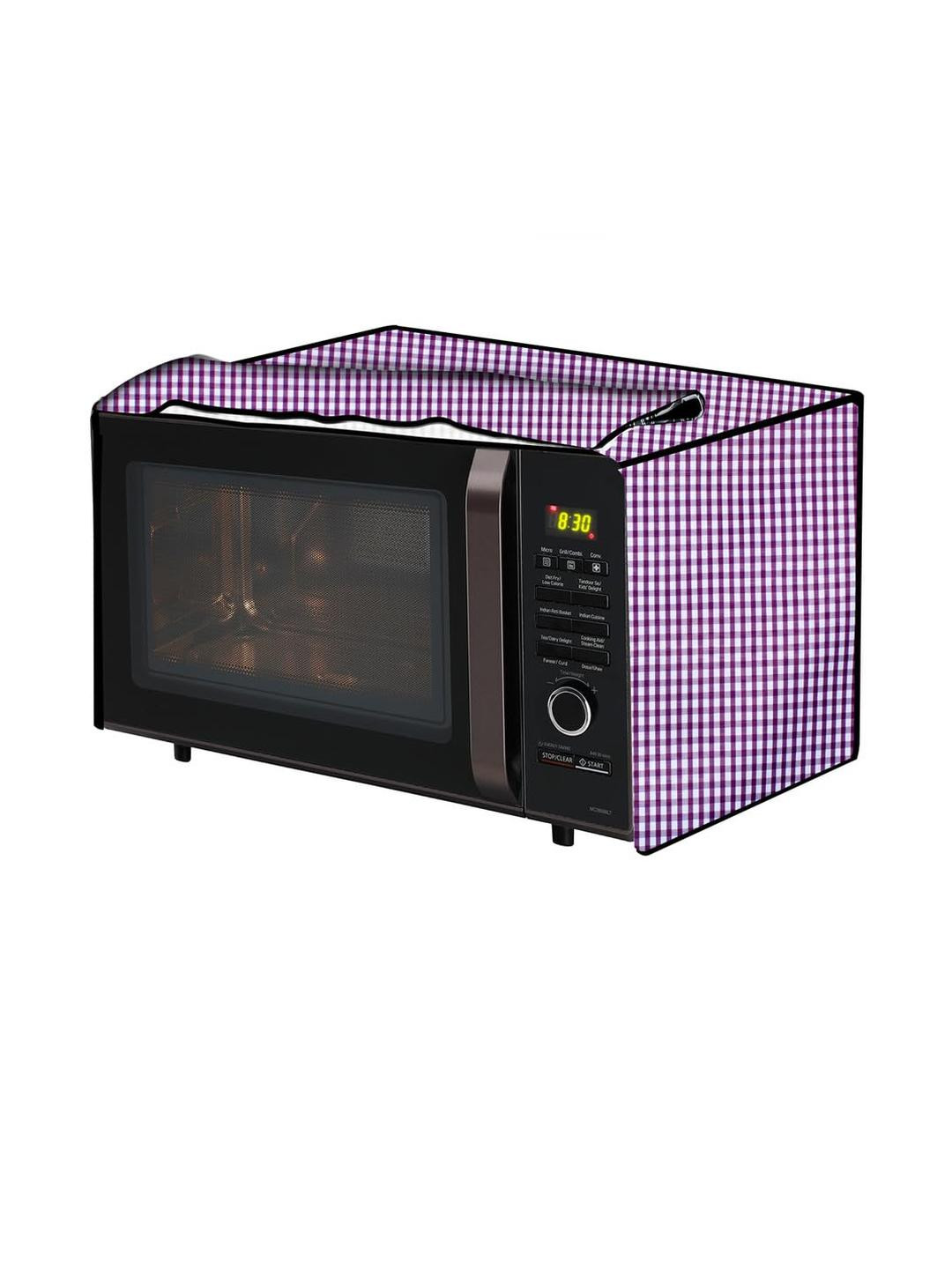 The Furnishing Tree PVC Waterproof Microwave Oven Cover Compatible for 20 L Grill 20PG4S Pin Check