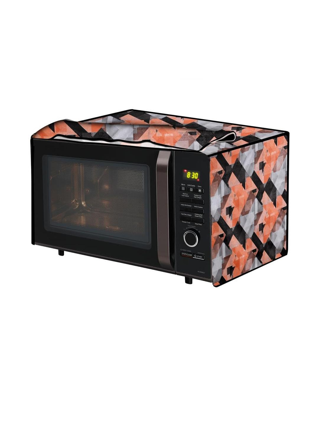 The Furnishing Tree PVC Waterproof Microwave Oven Cover Compatible for 23 L Convection 23BC4 Cheker