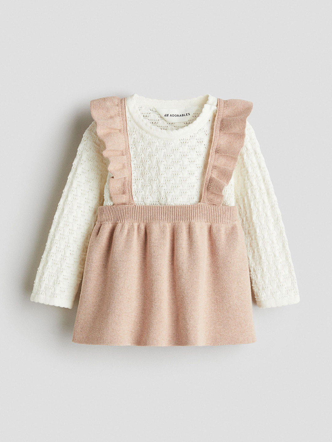 H&M 2-Piece Cotton-Knit Top & Skirt Set