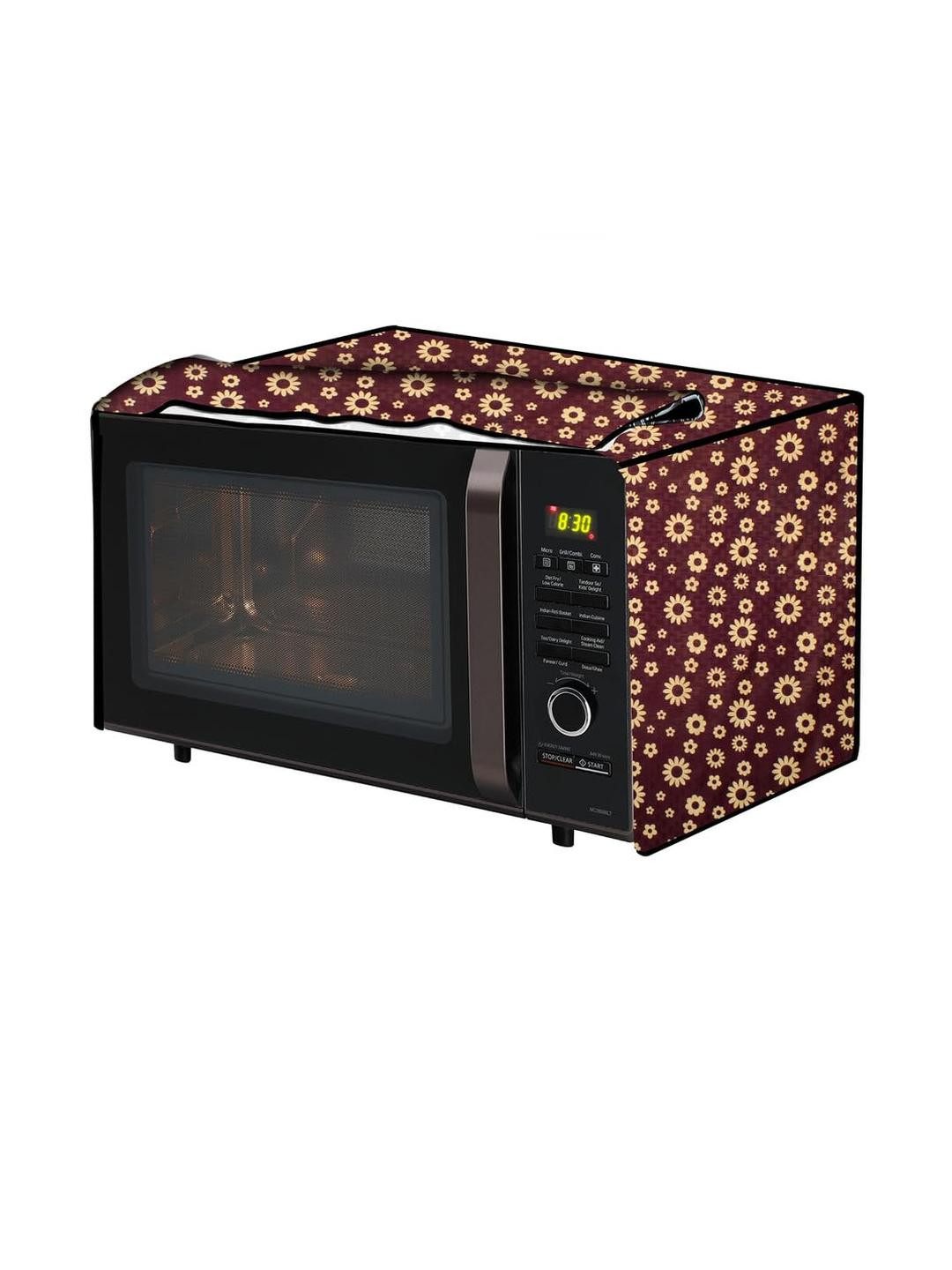 The Furnishing Tree PVC Waterproof Microwave Oven Cover Compatible for 25 L Convection 25BC4 Floral