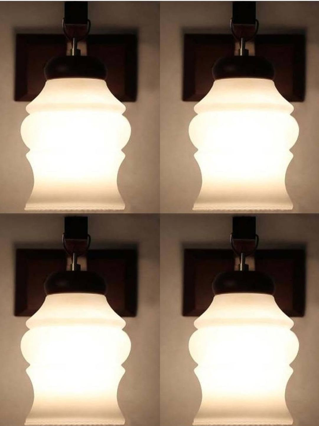 Somil Premium Designer Glass Wall / Night Lamp  Elegant & Stylish Dcor Accent for Modern Interiors, color- White, Size:- 18.5 X 28.5 X 30 CM