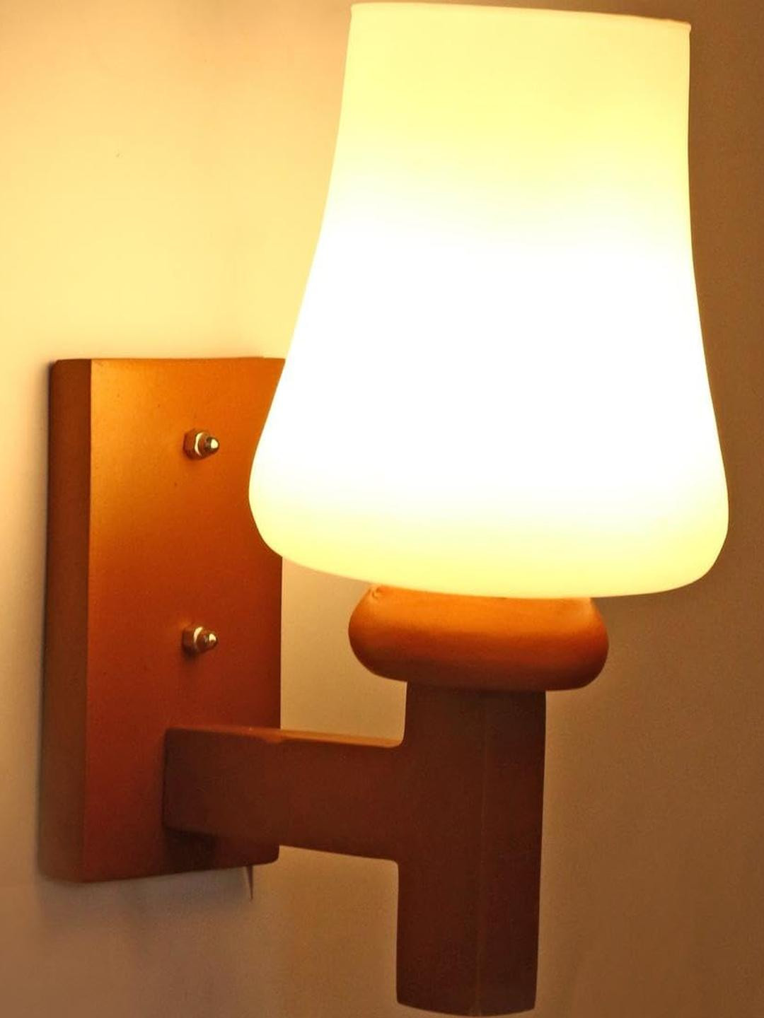 Somil Premium Designer Glass Wall / Night Lamp  Elegant & Stylish Dcor Accent for Modern Interiors, color- - White Size- 20 X 29 X 31 CM