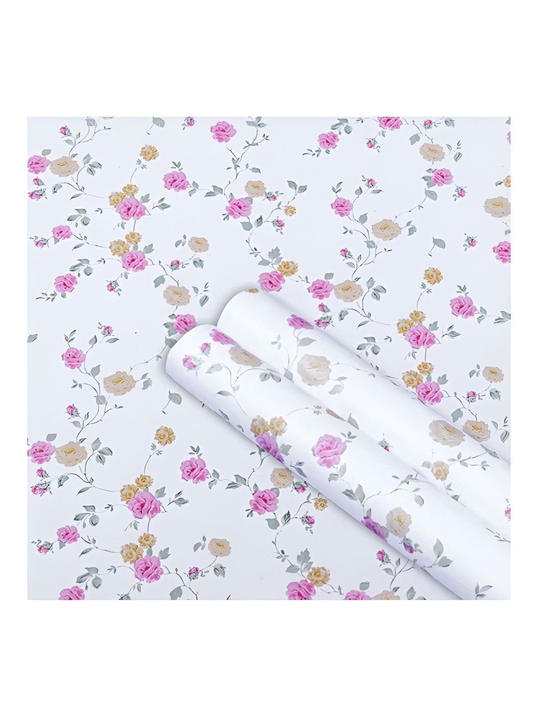 Aura White & Pink Self Adhesive Wallpaper & Sticker