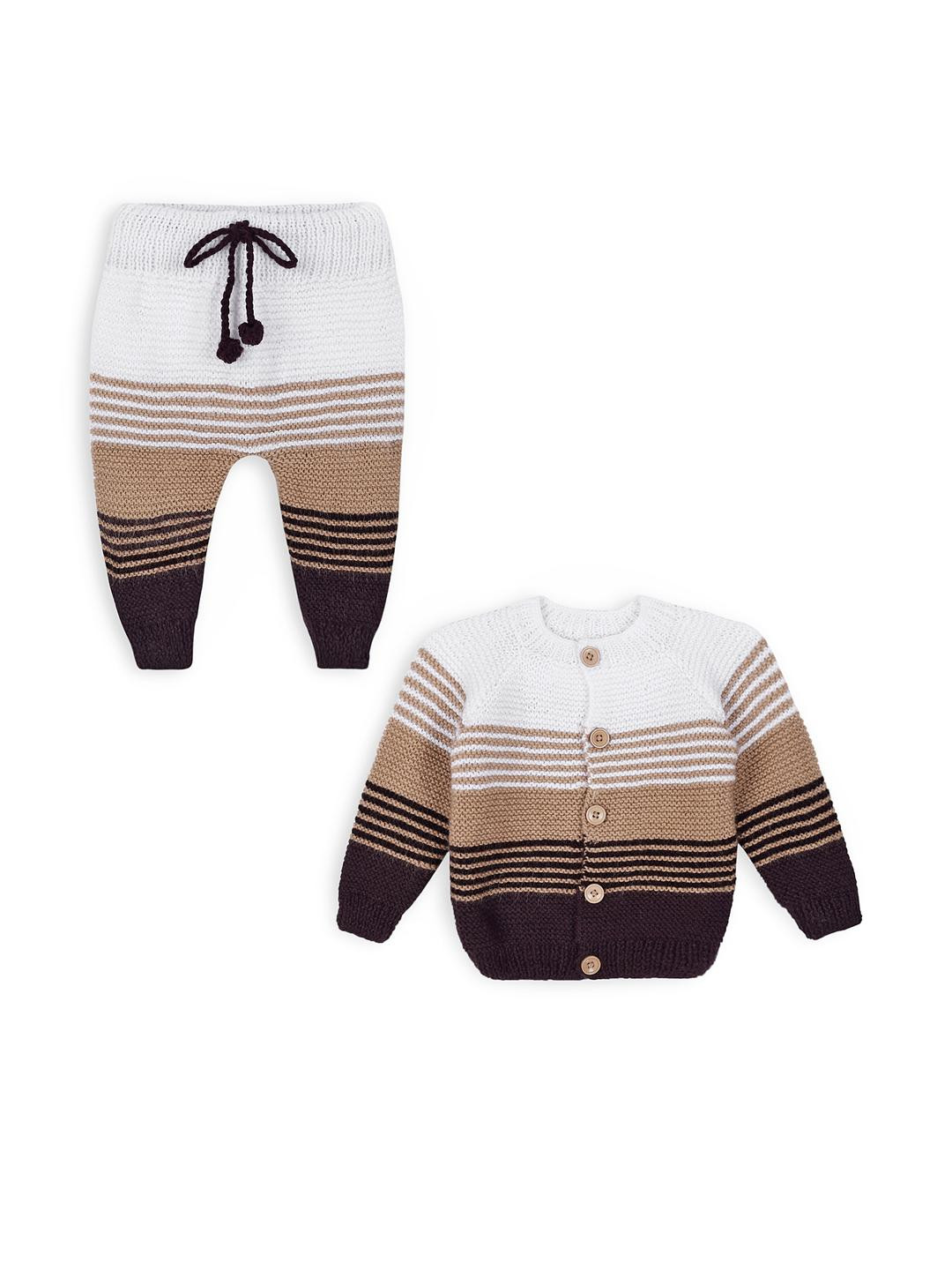 Tintin Kids Multi Color Round Neck Pure Wool Long Sleeves T-shirt with Pyjamas