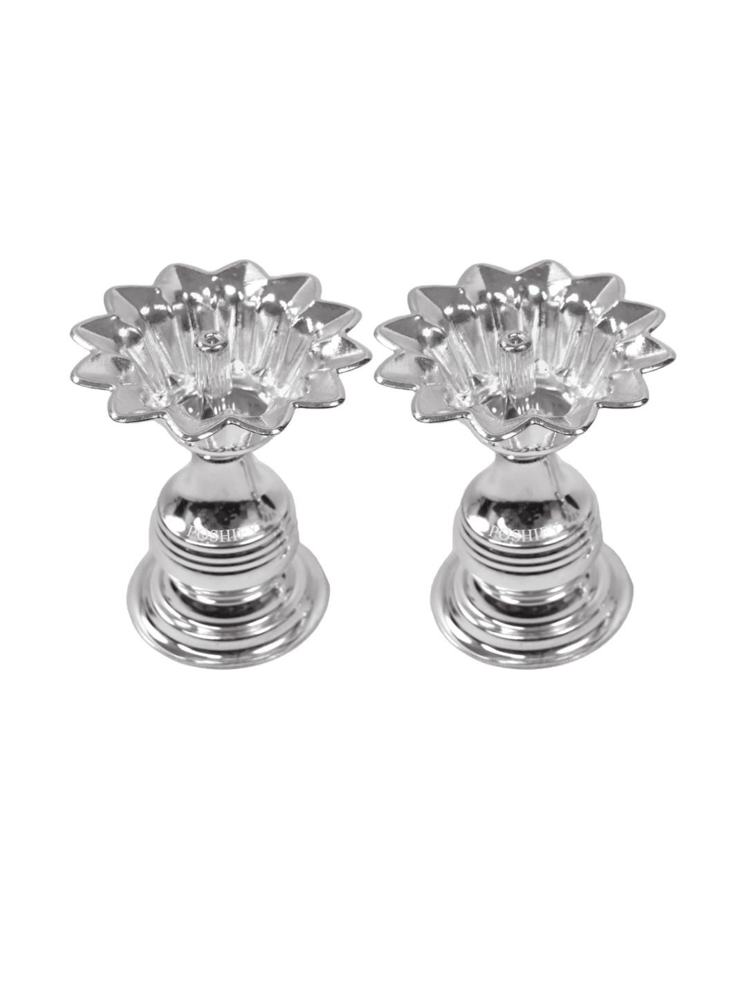POSHIFY Set of 2 German Silver Diya