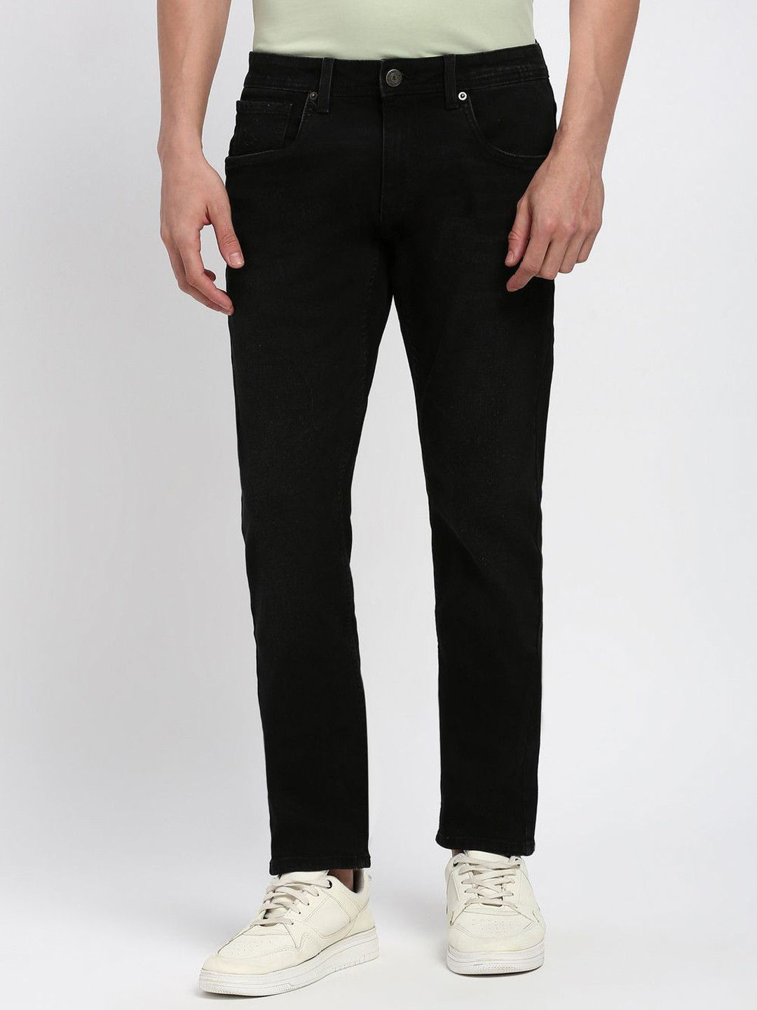 Peter England Casuals Men Skinny Fit Mid-Rise Dark Wash Jeans