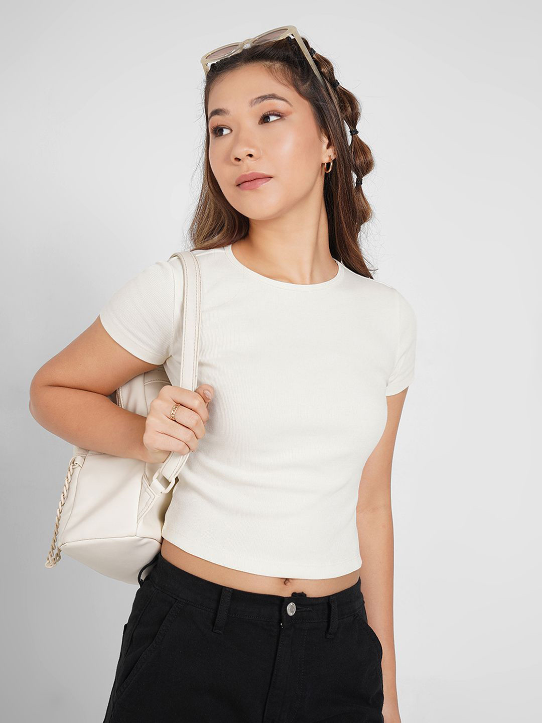 People Women Fitted Crop Top
