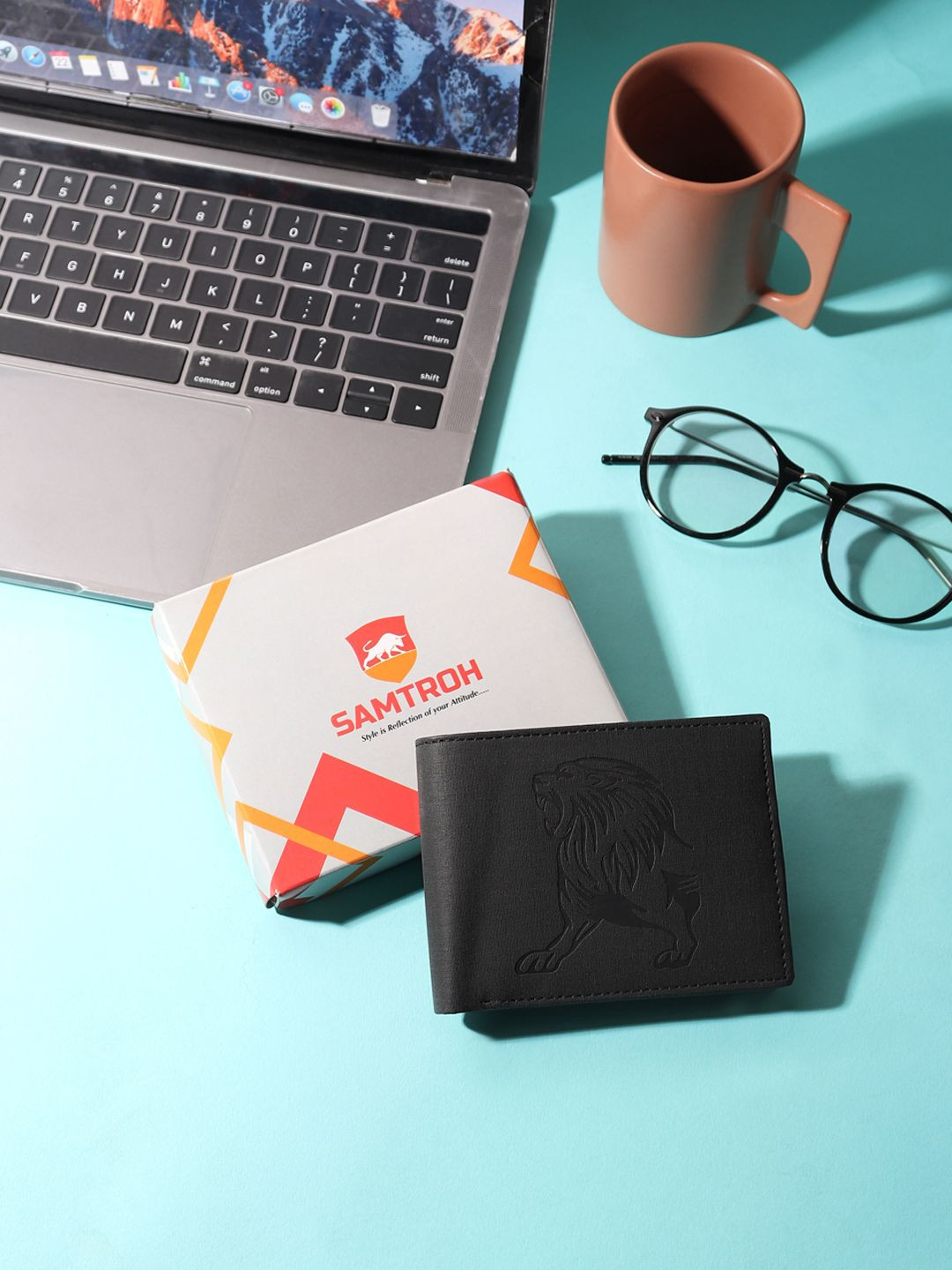 SAMTROH Men Vintage Printed  Zip Detail Two Fold Wallet