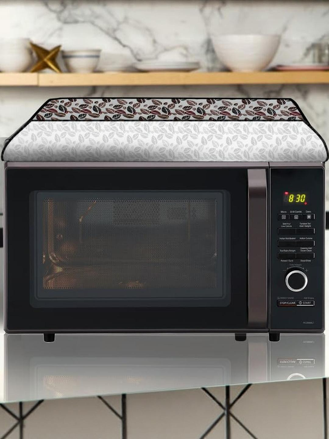 PVC Waterproof Microwave Oven Cover Compatible for LG 20 L Solo MS2021CW Corals