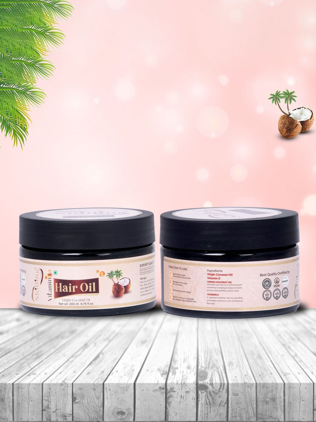 SHILLING Hair Oil With Coconut & Vitamin E - 200 ml