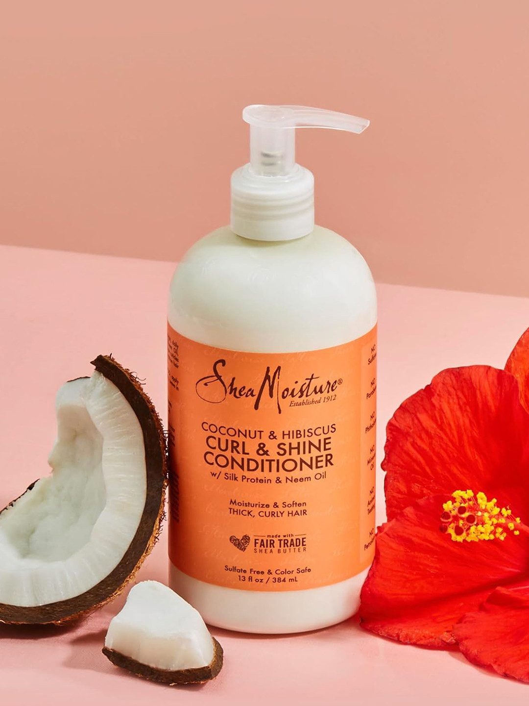 SHEA MOISTURE Coconut Hibiscus Curl & Shine Conditioner with Silk Protein - 384 ml