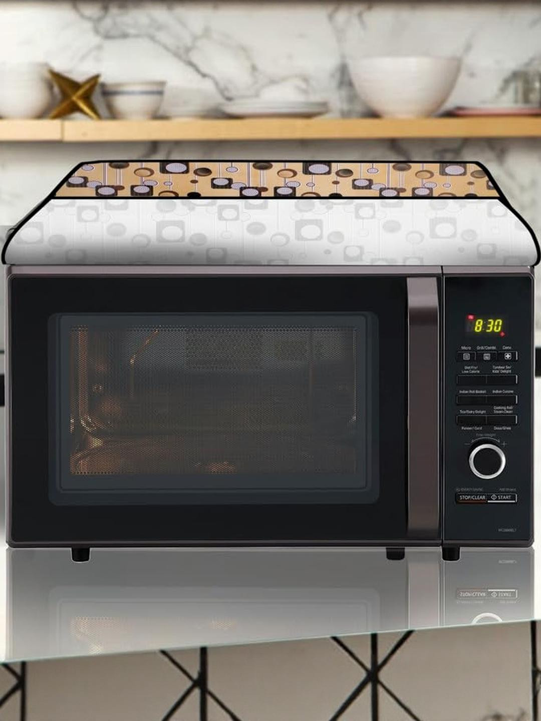 The Furnishing Tree PVC Waterproof Microwave Oven Cover Compatible for 25 L Convection 25BCSDD1 Gun