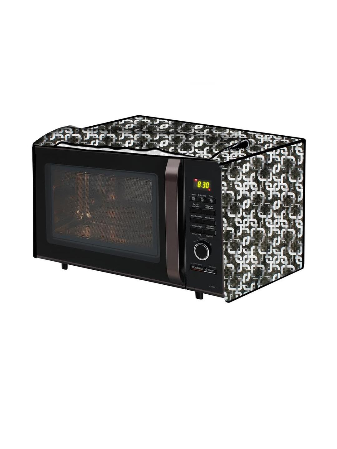 The Furnishing Tree PVC Waterproof Microwave Oven Cover Compatible for LG 28L MC2886BLT Trellis Pat