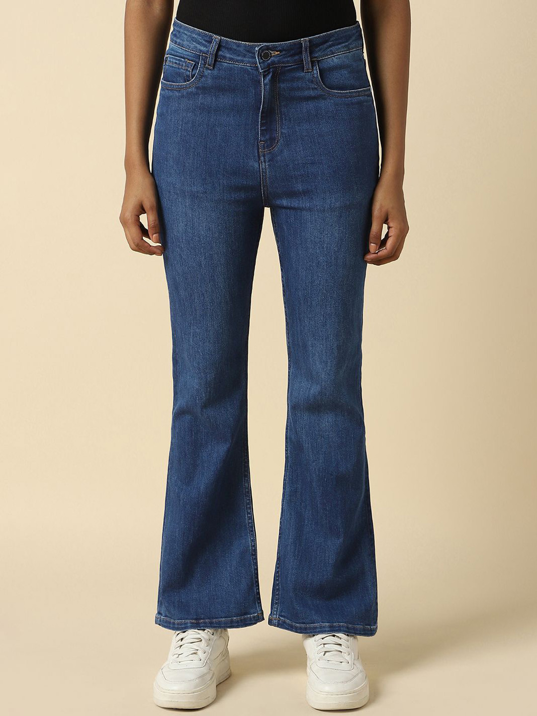 Allen Solly Woman Bootcut Mid-Rise Light Fade Jeans