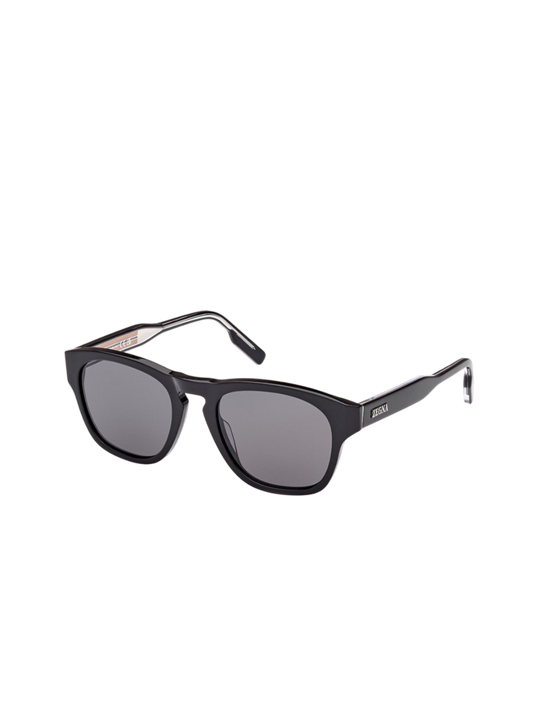 Ermenegildo Zegna Men Square Sunglasses with UV Protected Lens EZ0221 52 01A