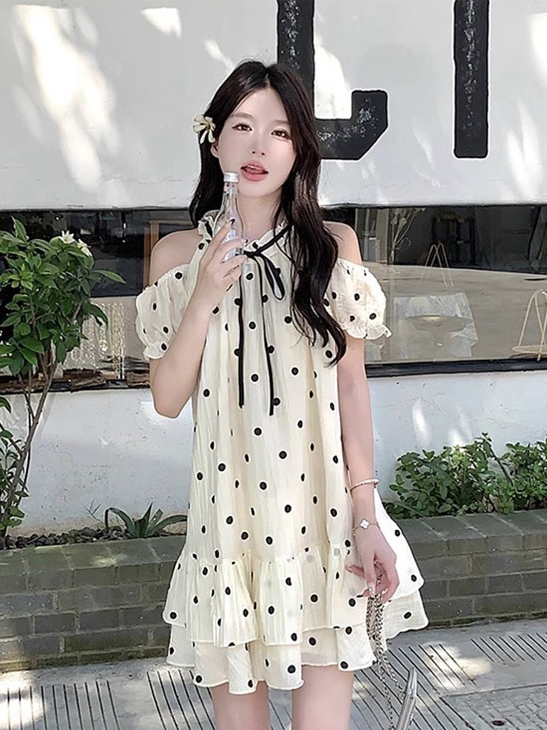 LULU & SKY Women Polka Dots Mini Dress