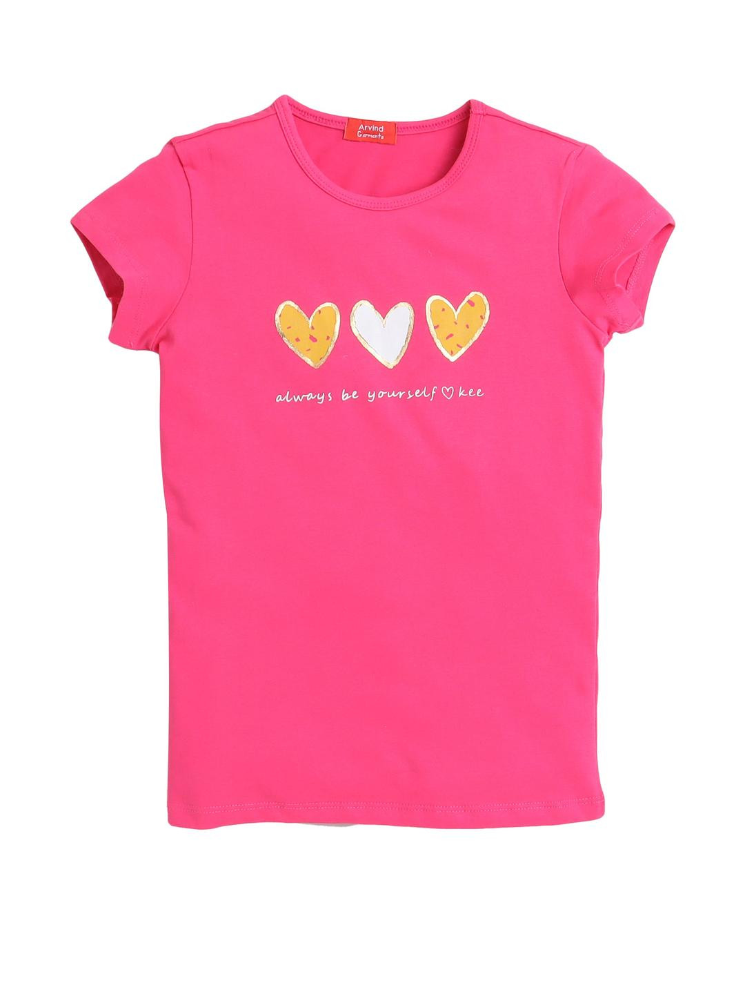 Arvind Garments Girls Pink Tshirts