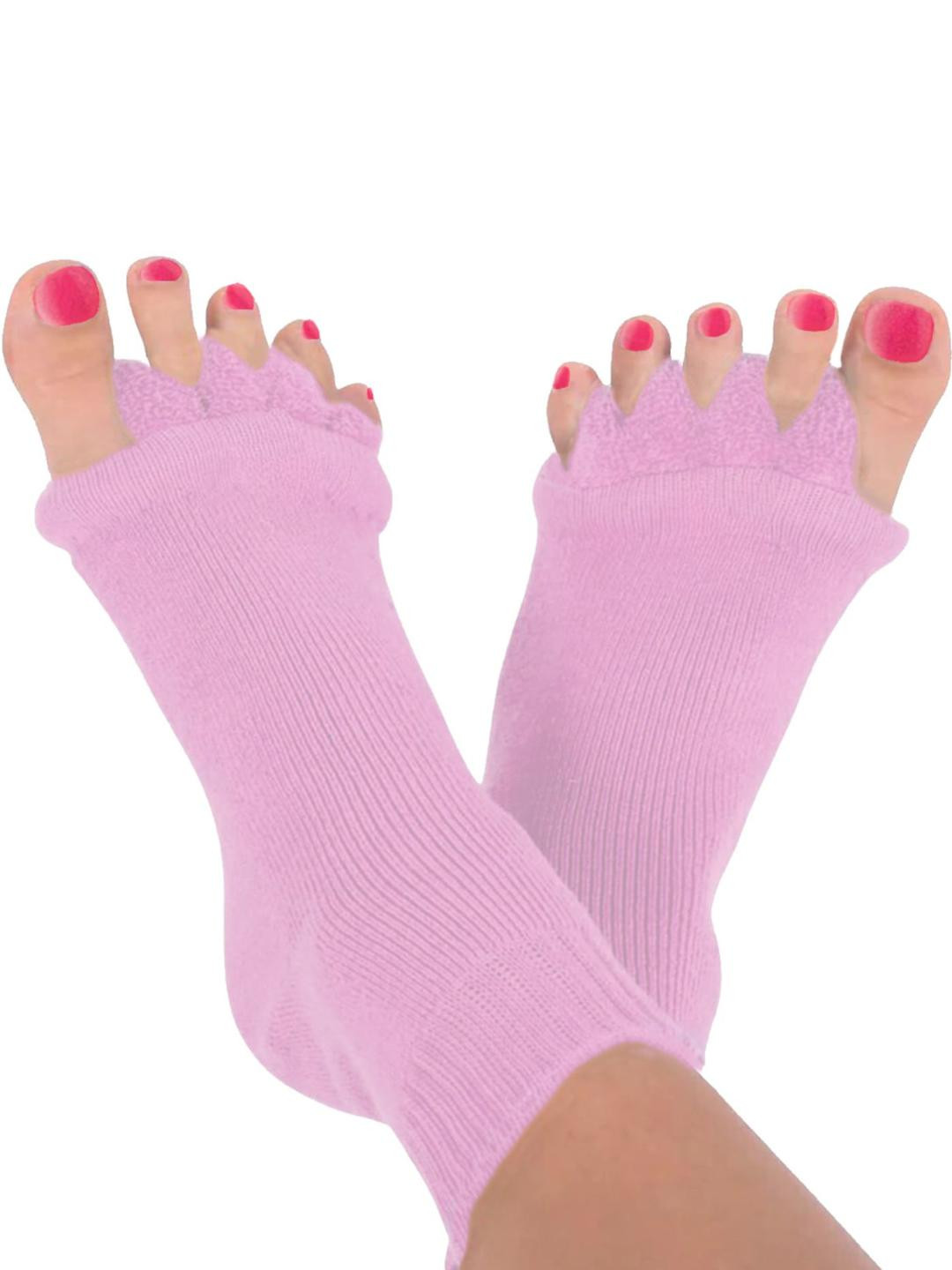 SOXVIEW Unisex Pink Five Toe Separate Alignment Socks