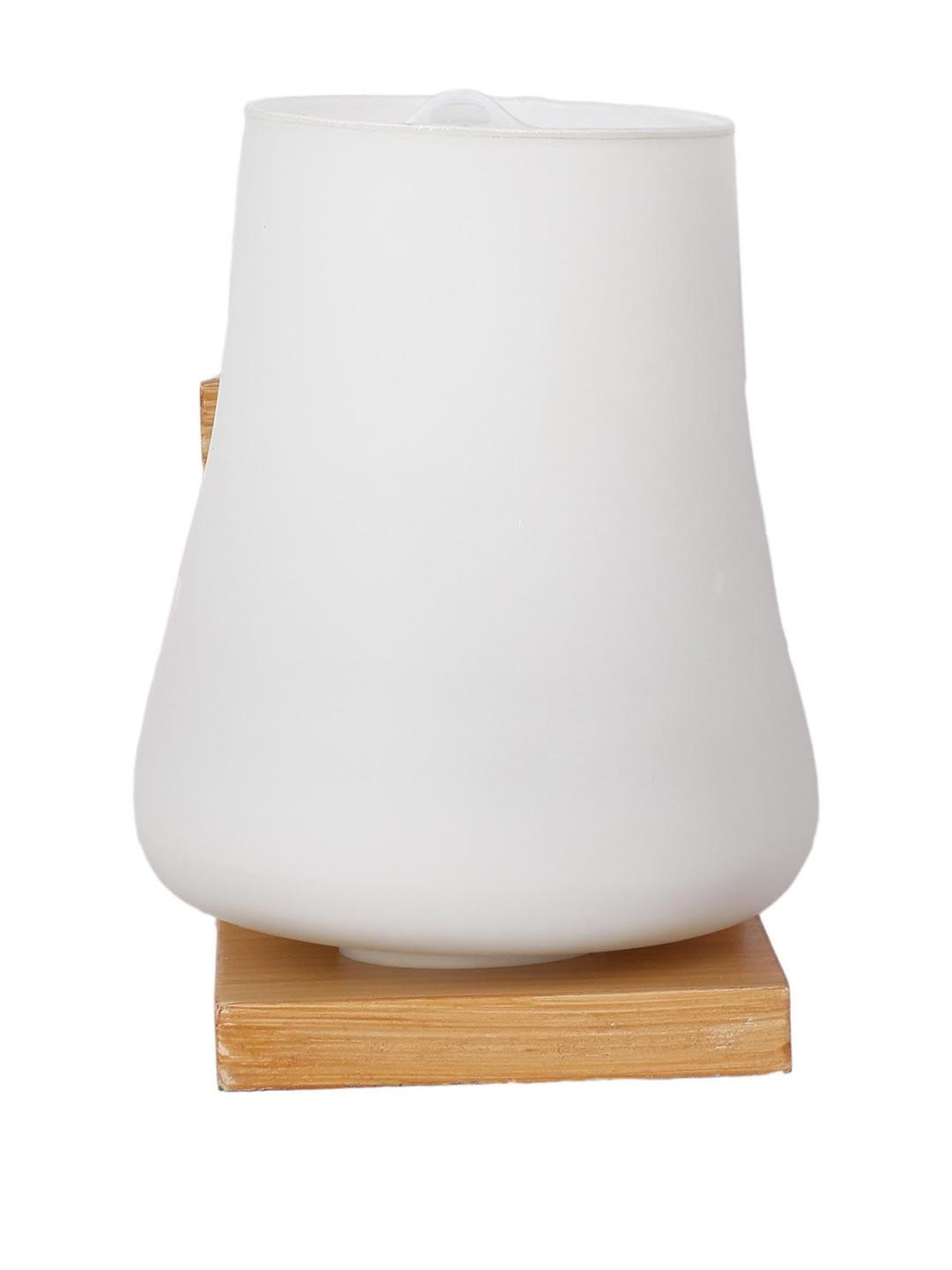 Somil Premium Designer Glass Wall / Night Lamp  Elegant & Stylish Dcor Accent for Modern Interiors, color- - White Size- 23.5 X 26 X 29 CM