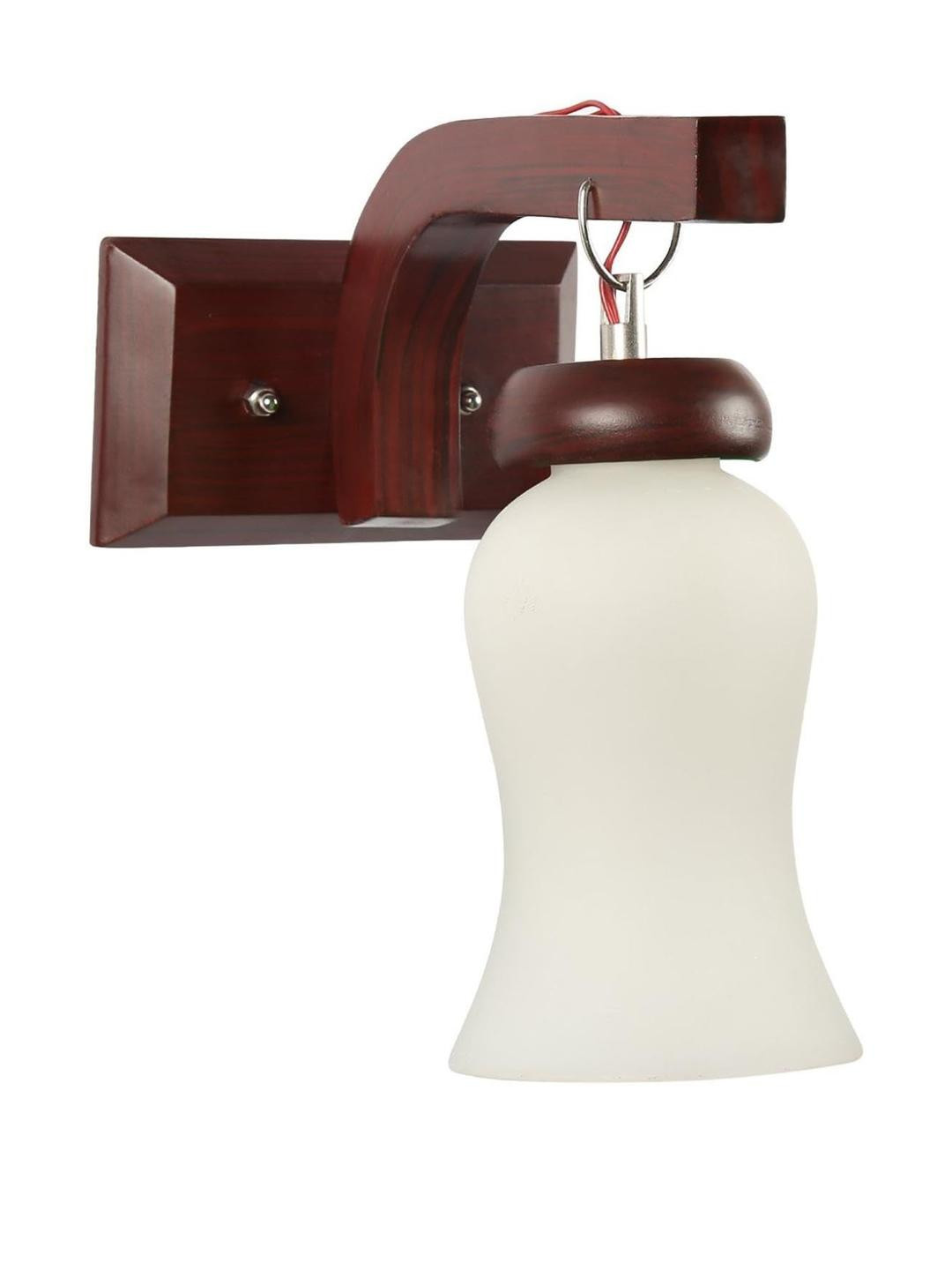 Somil Premium Designer Glass Wall / Night Lamp  Elegant & Stylish Dcor Accent for Modern Interiors, color- White, Size:- 18.5 X 28.5 X 34 CM